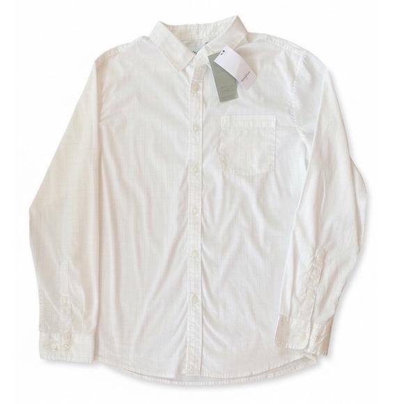 Goodfellow & Co Other - Goodfellow & Co Men's Button-Down Shirt White Pinstripe Long Sleeve Size XL